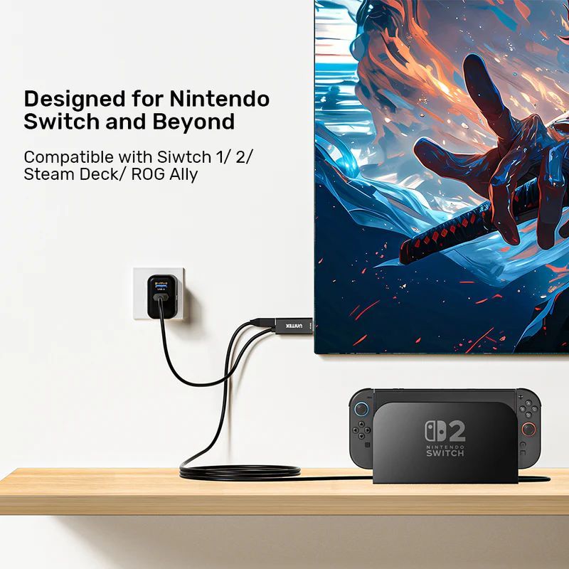 Unitek USB-C to HDMI 4K 60Hz Cable with PD 100W 2m Black Unitek USB-C to HDMI 4K 60Hz Cable with PD 100W 2m Black