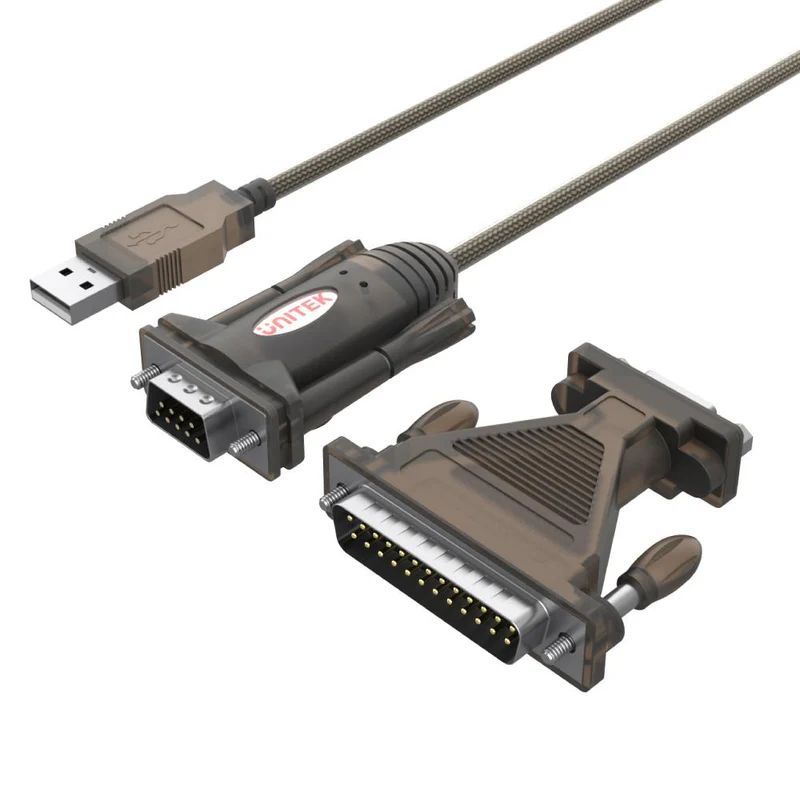 Unitek USB to Serial RS232 Cable with DB9F to DB25M Adapter 1,5m Transparent Unitek USB to Serial RS232 Cable with DB9F to DB25M Adapter 1,5m Transparent