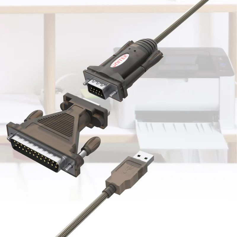 Unitek USB to Serial RS232 Cable with DB9F to DB25M Adapter 1,5m Transparent Unitek USB to Serial RS232 Cable with DB9F to DB25M Adapter 1,5m Transparent