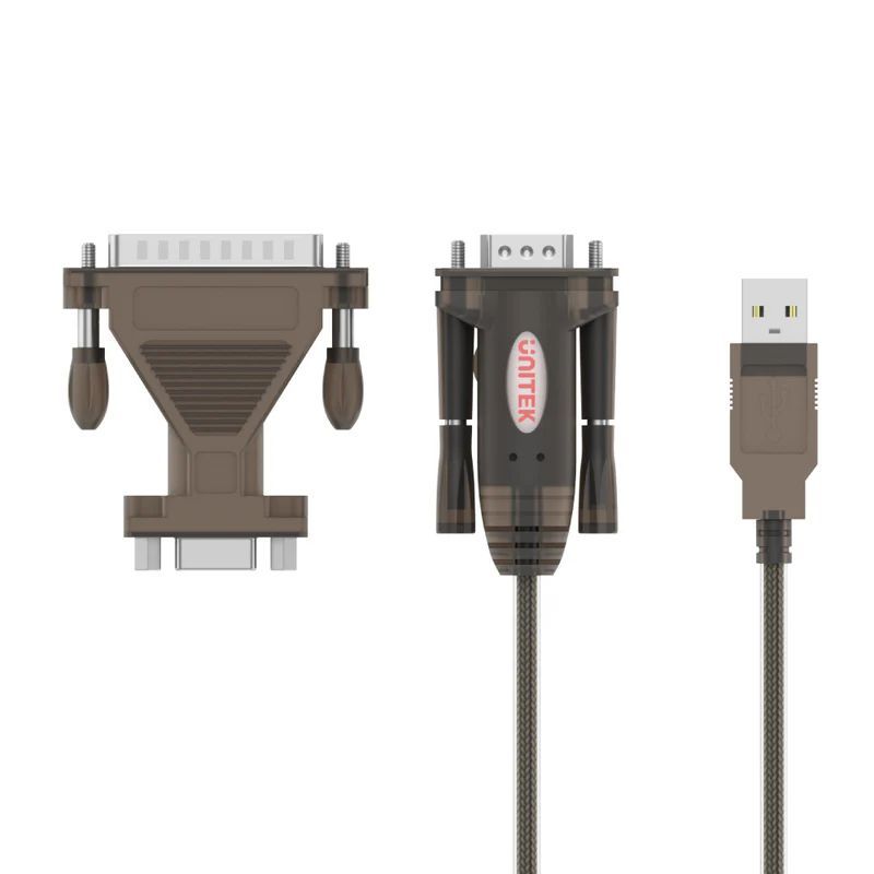 Unitek USB to Serial RS232 Cable with DB9F to DB25M Adapter 1,5m Transparent Unitek USB to Serial RS232 Cable with DB9F to DB25M Adapter 1,5m Transparent
