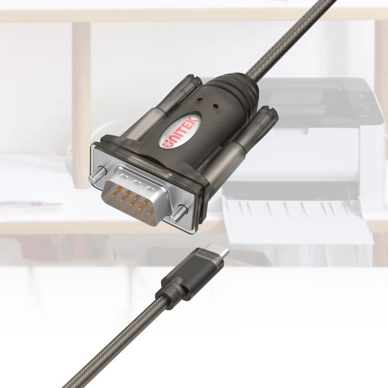Unitek USB-C to Serial RS232 Cable 1,5m Transparent Unitek USB-C to Serial RS232 Cable 1,5m Transparent