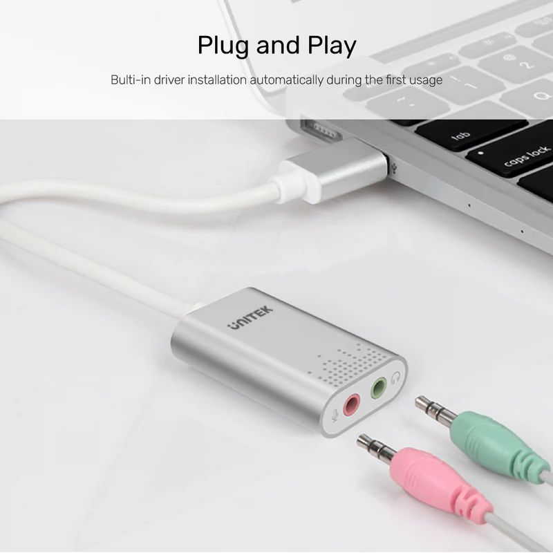 Unitek Y-247A 2.0 USB Hangkártya Silver Unitek Y-247A 2.0 USB Hangkártya Silver
