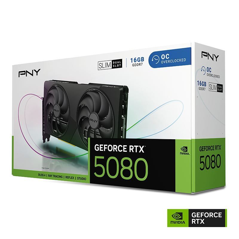 PNY GeForce RTX5080 16GB DDR7 Slim OC Dual Fan