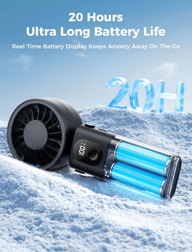Aecooly Halo 04 Icing Portable Handheld Fan Black Aecooly Halo 04 Icing Portable Handheld Fan Black