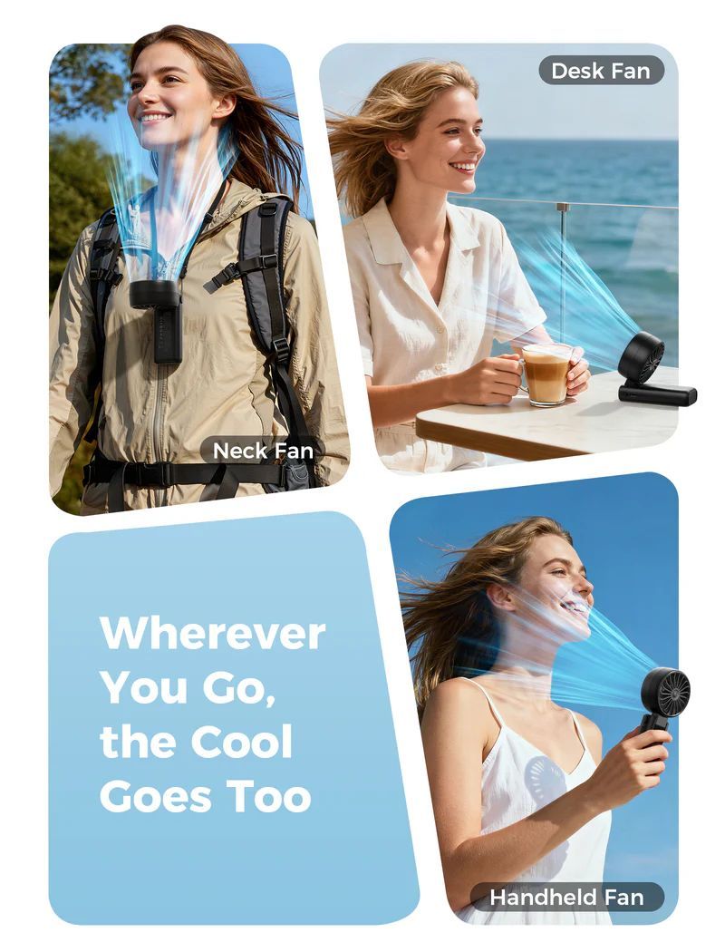 Aecooly Halo 04 Icing Portable Handheld Fan Black Aecooly Halo 04 Icing Portable Handheld Fan Black