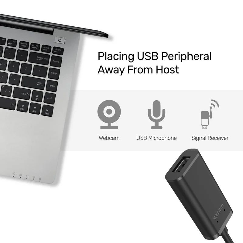 Unitek USB 2.0 Active Extension Cable 10m Black Unitek USB 2.0 Active Extension Cable 10m Black