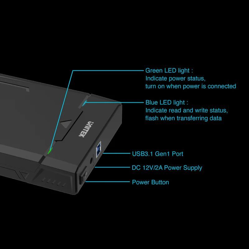 Unitek DiskGuard Raiden SATA III 2.5"/3.5" HDD/SSD Hard Disk Enclosure Unitek DiskGuard Raiden SATA III 2.5"/3.5" HDD/SSD Hard Disk Enclosure