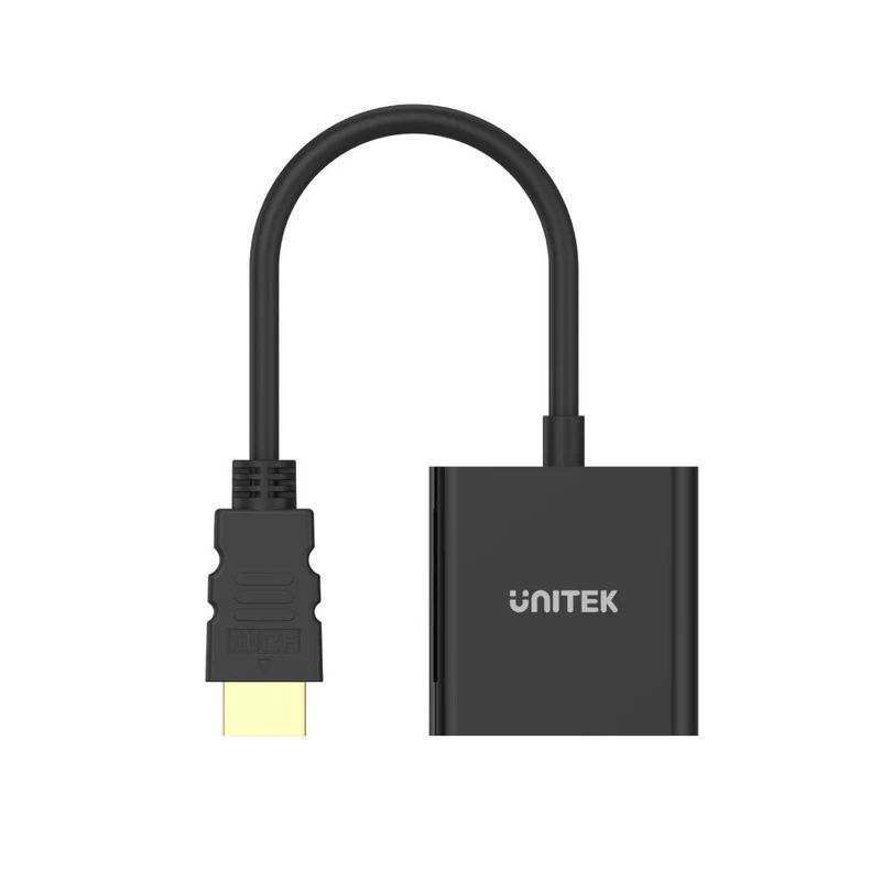 Unitek HDMI to VGA Adapter with 3.5mm for Stereo Audio Unitek HDMI to VGA Adapter with 3.5mm for Stereo Audio