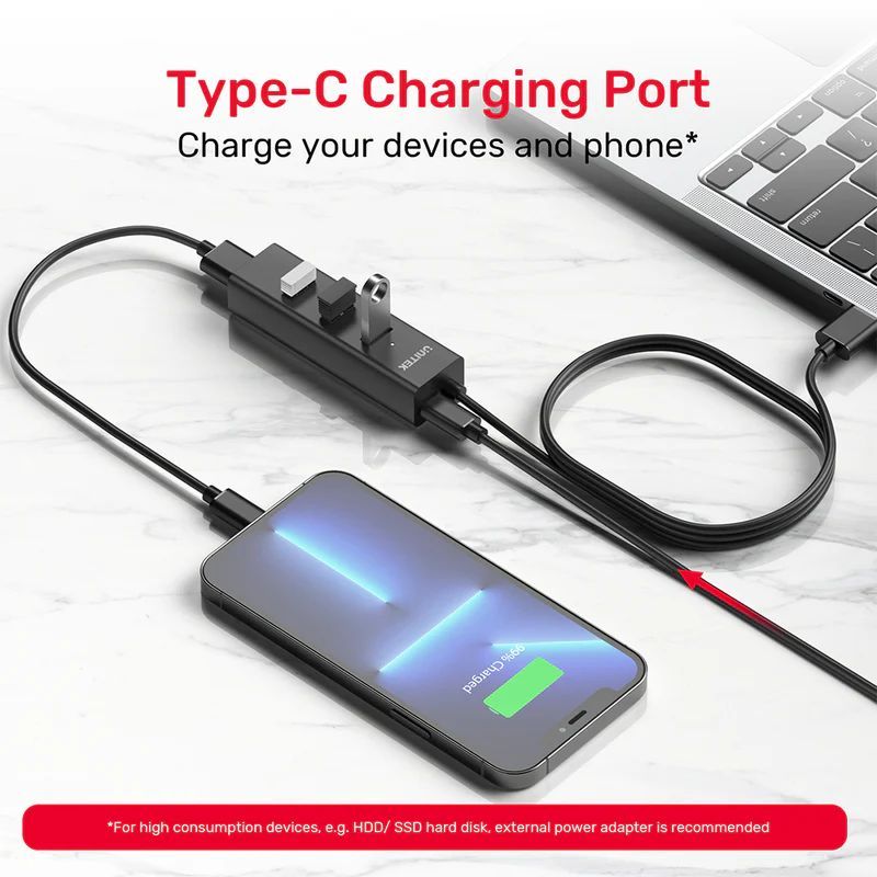 Unitek 4-in-1 USB-A 5Gbps Hub Black Unitek 4-in-1 USB-A 5Gbps Hub Black