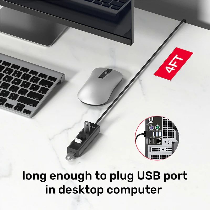 Unitek 4-in-1 USB-A 5Gbps Hub Black Unitek 4-in-1 USB-A 5Gbps Hub Black