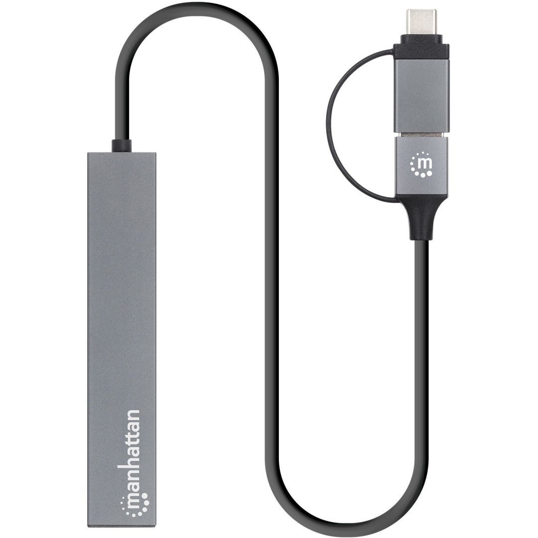 Manhattan 4-portos USB3.2 HUB Grey Manhattan 4-portos USB3.2 HUB Grey