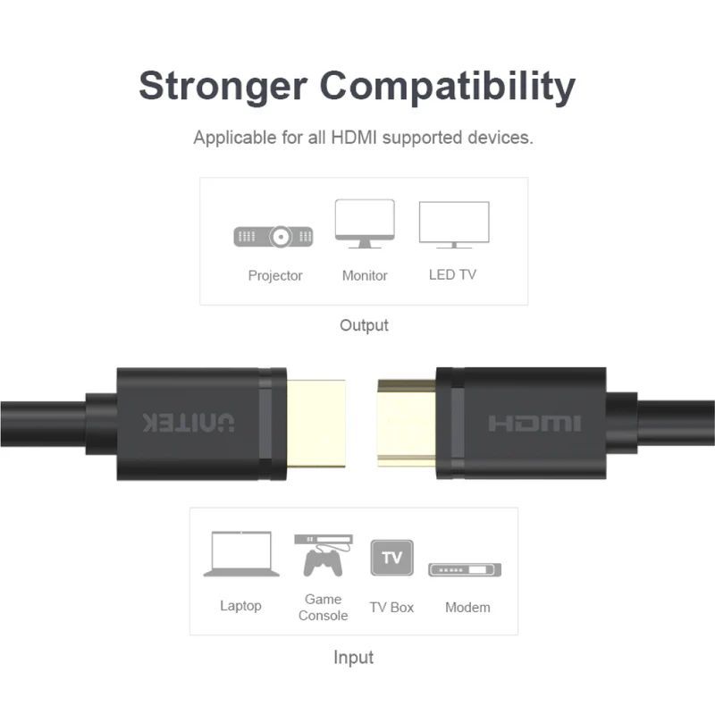 Unitek 4K 60Hz High Speed HDMI Cable 2m Black Unitek 4K 60Hz High Speed HDMI Cable 2m Black