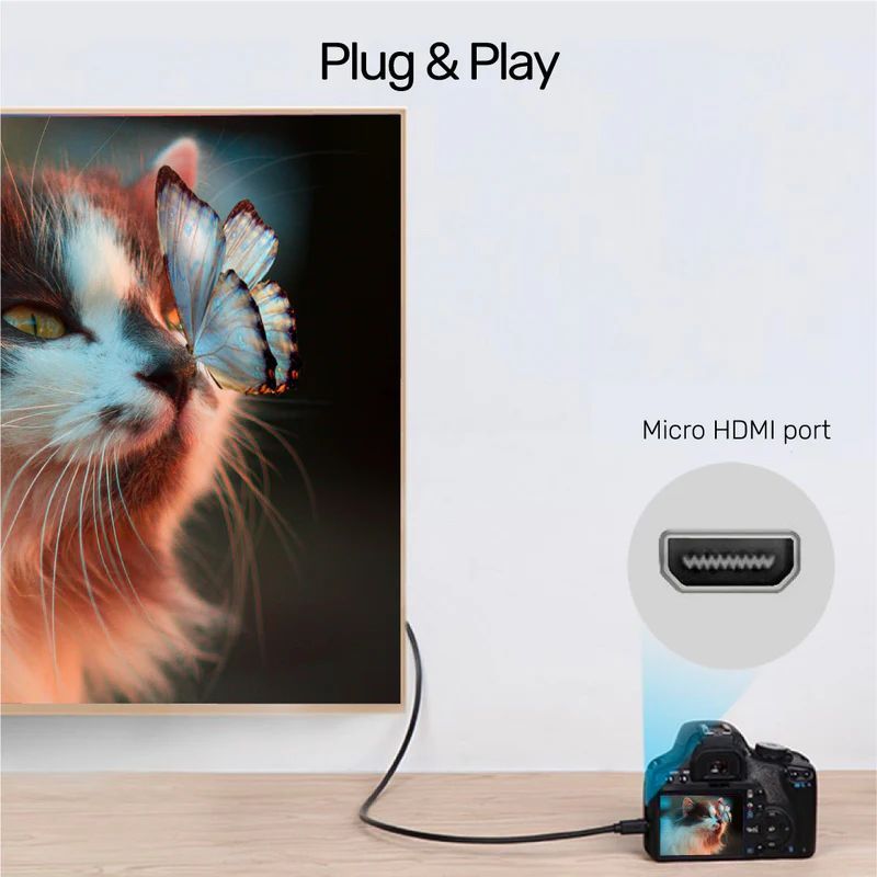 Unitek Micro HDMI to HDMI 4K 60Hz High Speed Cable 2m Black Unitek Micro HDMI to HDMI 4K 60Hz High Speed Cable 2m Black