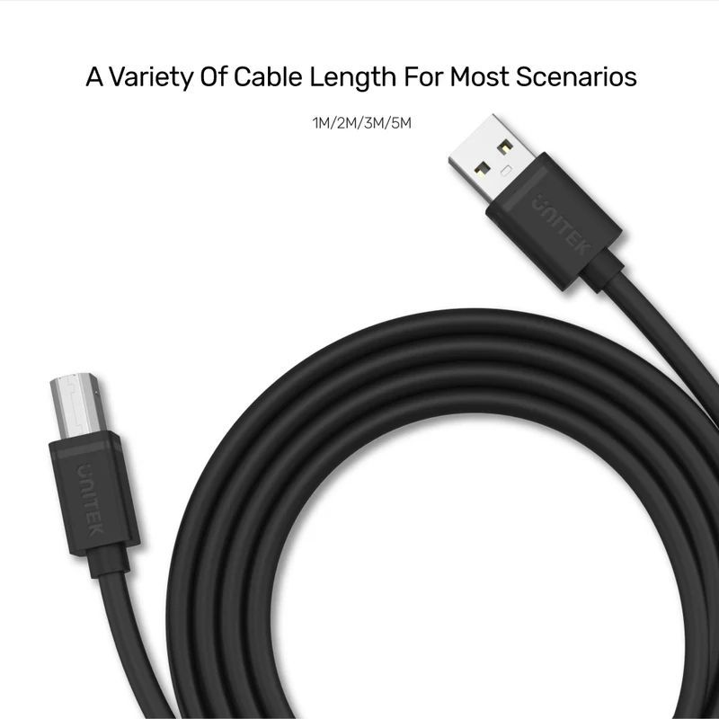 Unitek USB 2.0 to USB-B Cable 3m Black Unitek USB 2.0 to USB-B Cable 3m Black