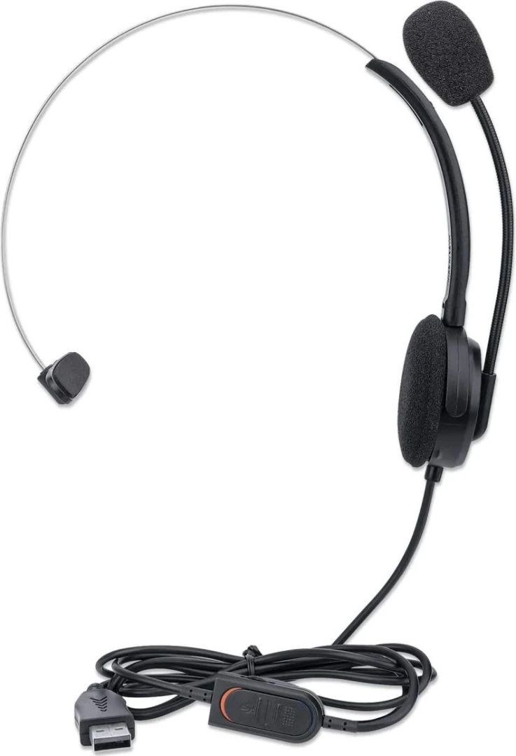 Manhattan Mono USB Headset Black Manhattan Mono USB Headset Black