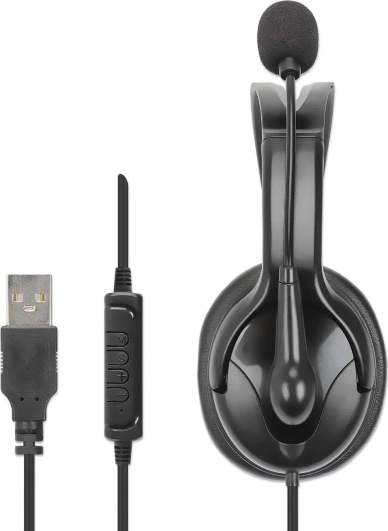 Manhattan Mono USB Headset Black Manhattan Mono USB Headset Black