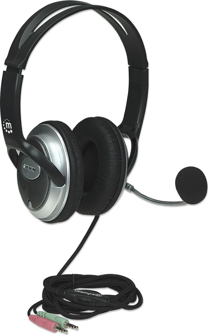 Manhattan Classic Stereo Headset Black/Silver Manhattan Classic Stereo Headset Black/Silver