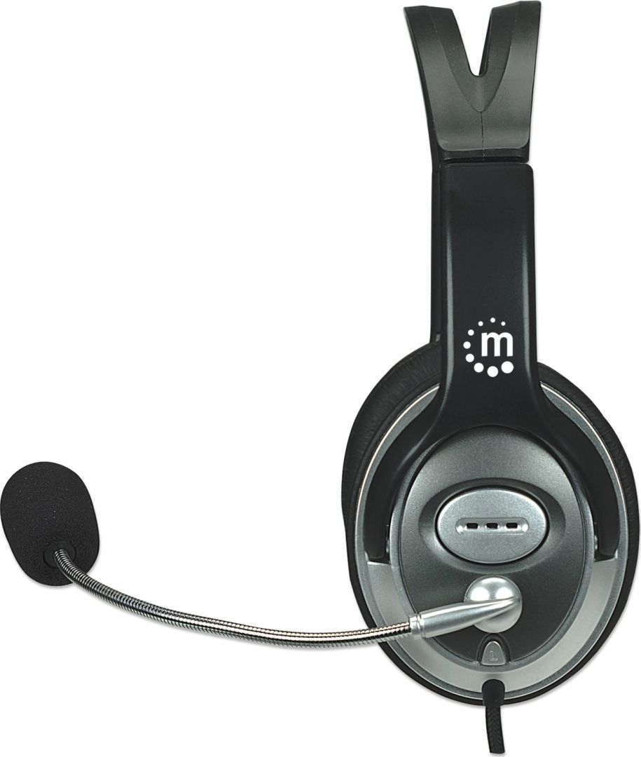 Manhattan Classic Stereo Headset Black/Silver Manhattan Classic Stereo Headset Black/Silver