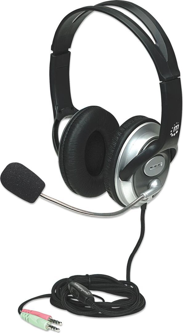 Manhattan Classic Stereo Headset Black/Silver Manhattan Classic Stereo Headset Black/Silver
