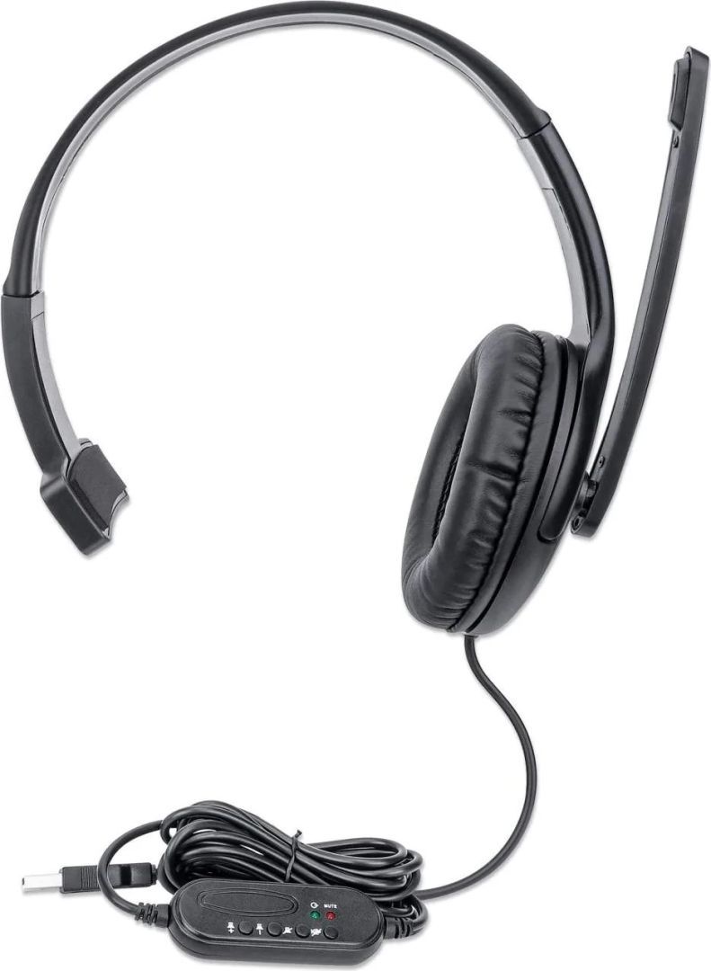 Manhattan Mono USB Headset Black Manhattan Mono USB Headset Black