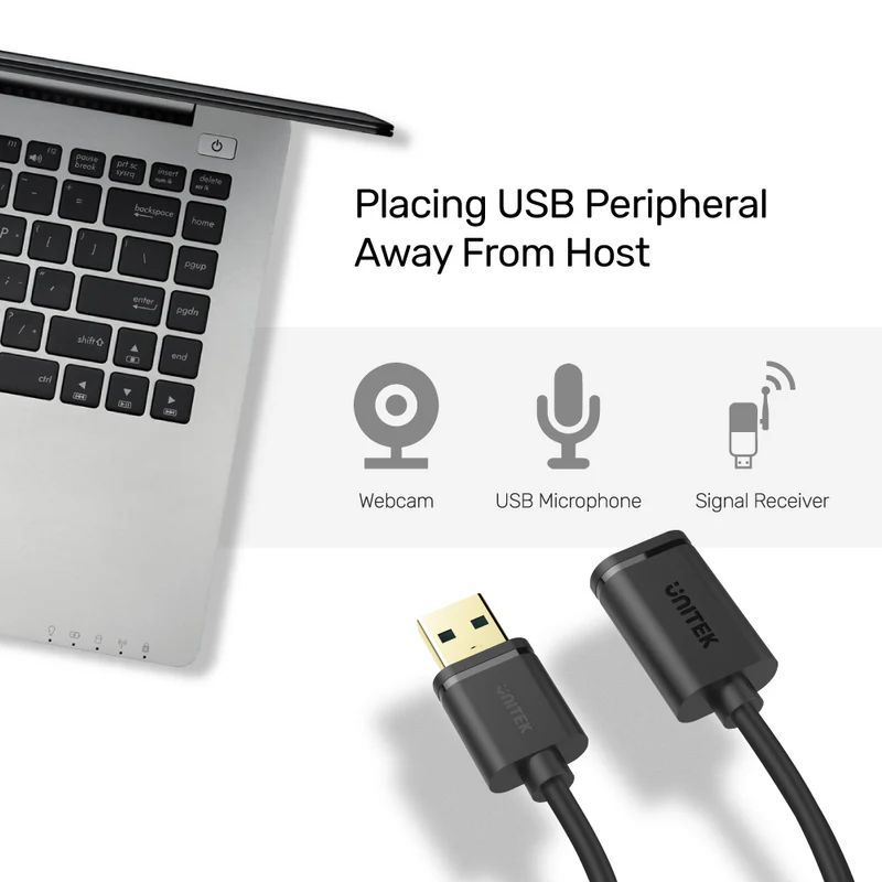 Unitek USB 3.0 Extension Cable 0,5m Black Unitek USB 3.0 Extension Cable 0,5m Black