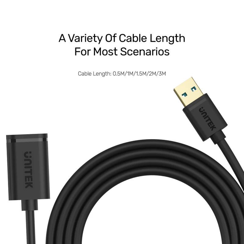 Unitek USB 3.0 Extension Cable 0,5m Black Unitek USB 3.0 Extension Cable 0,5m Black