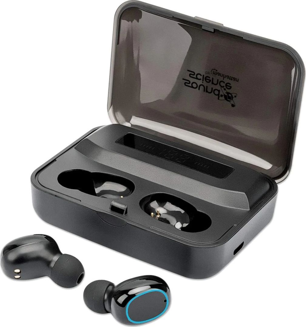 Manhattan Sound Science True Wireless Headset Black/Blue Manhattan Sound Science True Wireless Headset Black/Blue