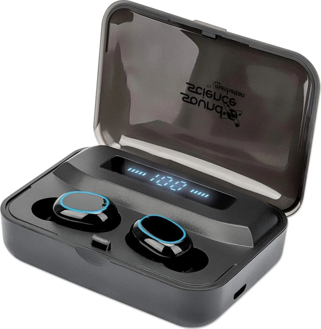 Manhattan Sound Science True Wireless Headset Black/Blue Manhattan Sound Science True Wireless Headset Black/Blue