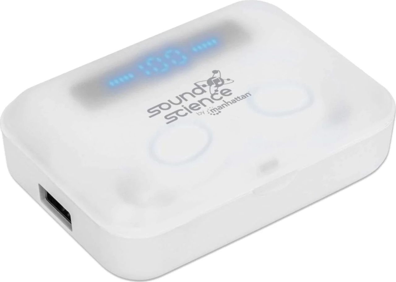 Manhattan Sound Science True Wireless Headset White/Blue Manhattan Sound Science True Wireless Headset White/Blue