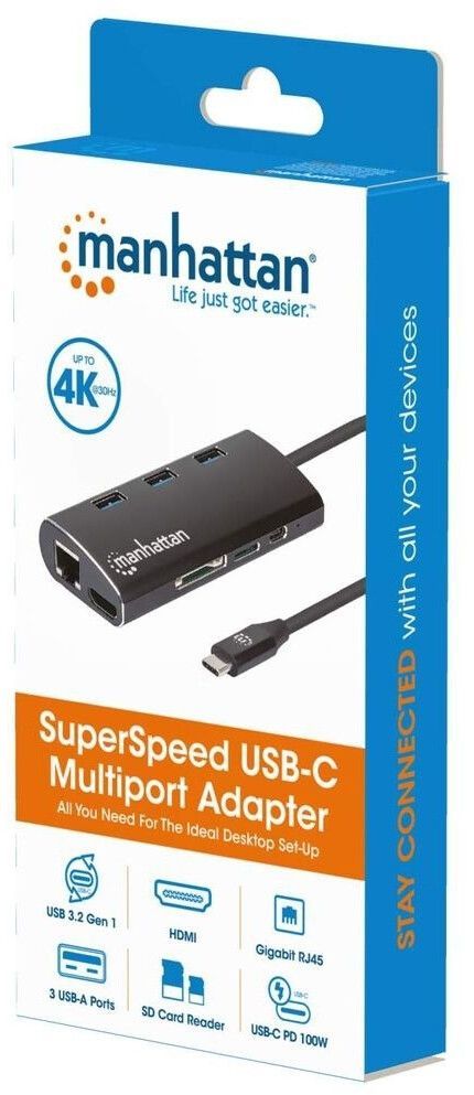 Manhattan SuperSpeed USB-C Multiport Adapter Manhattan SuperSpeed USB-C Multiport Adapter