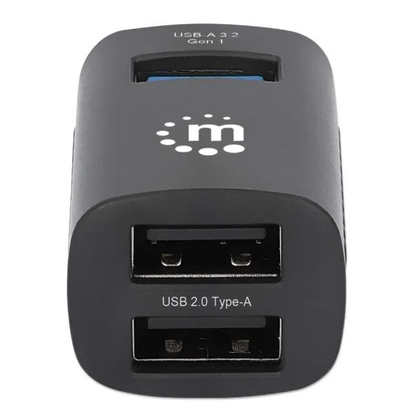 Manhattan 3-Port USB 2.0 HUB Black Manhattan 3-Port USB 2.0 HUB Black