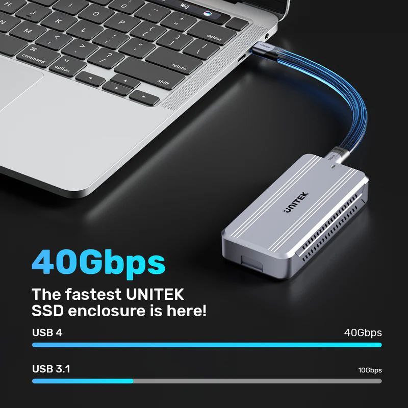 Unitek SolidForce Reefer TurboCool USB4 40Gbps M.2 SSD Enclosure with Cooling Fan Unitek SolidForce Reefer TurboCool USB4 40Gbps M.2 SSD Enclosure with Cooling Fan