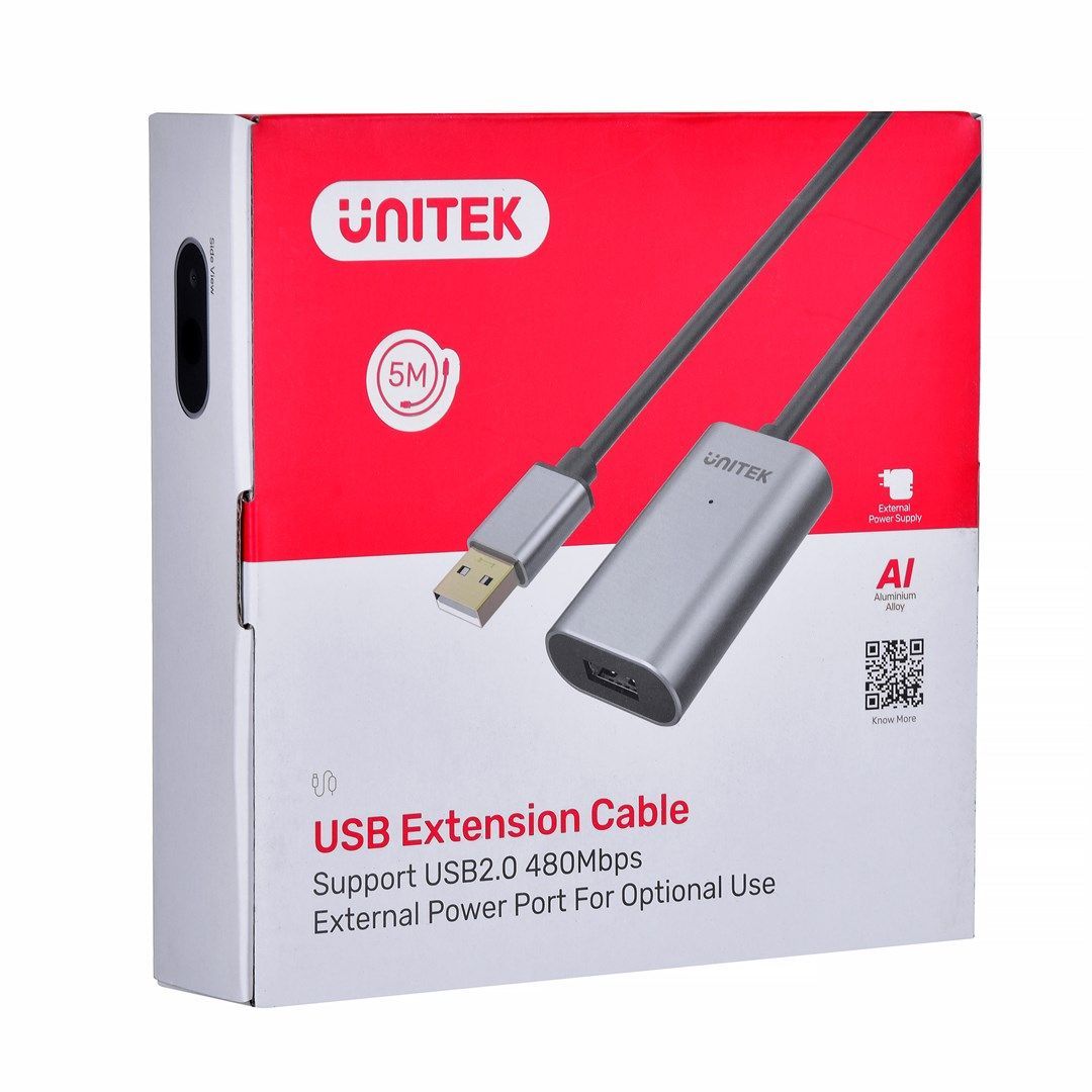 Unitek Y-271 USB cable 5m USB 2.0 USB A Grey Unitek Y-271 USB cable 5m USB 2.0 USB A Grey