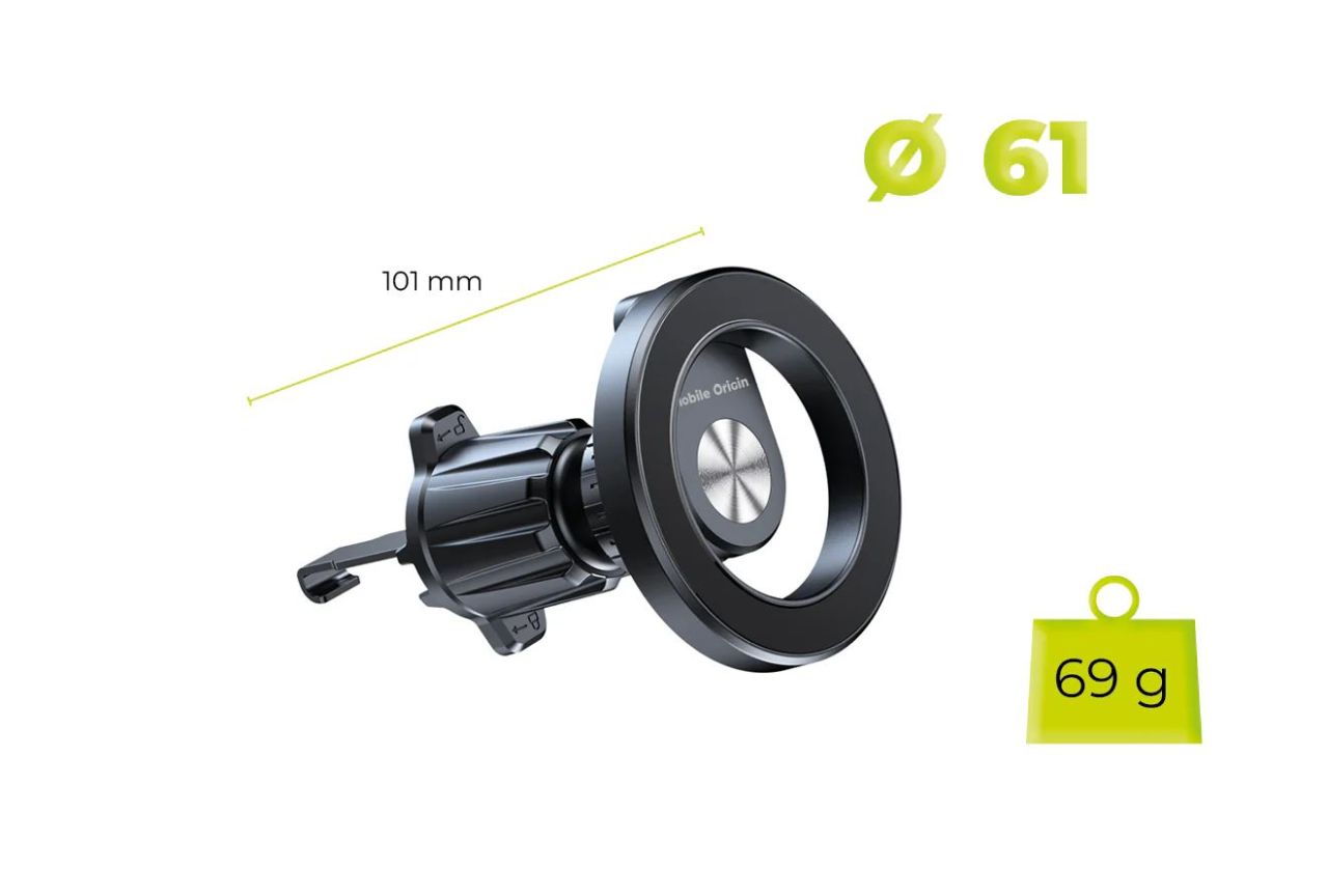 Mobile Origin CA31 Magnetic Car Holder Magsafe Compatible Black