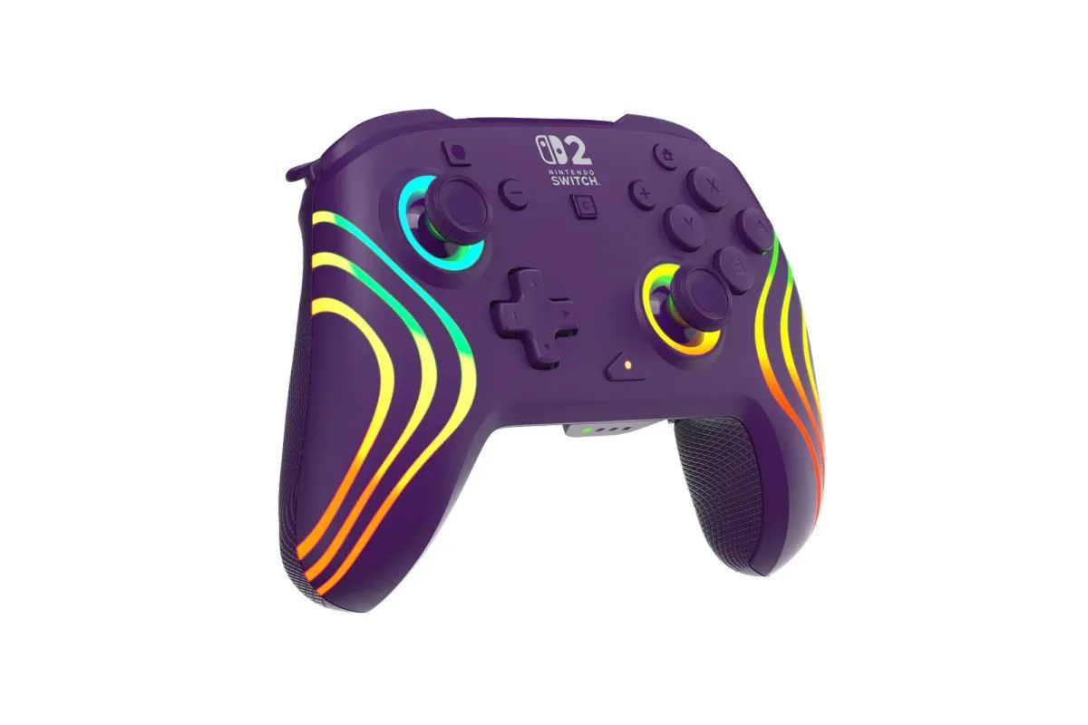 PDP Afterglow Wave Wireless Controller for Nintendo Switch 2 Purple
