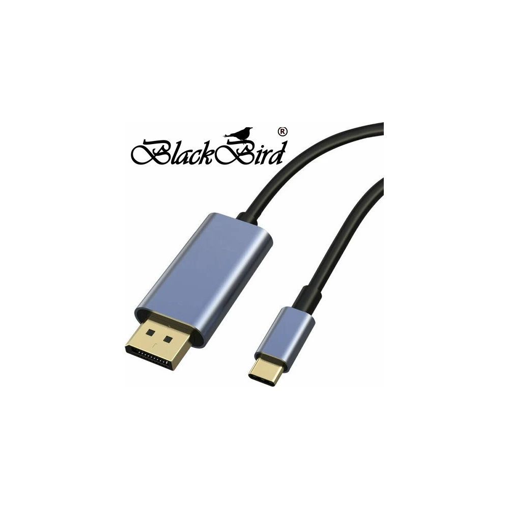 BlackBird USB-C male to Displayport 1.4 male cable 2m Black BlackBird USB-C male to Displayport 1.4 male cable 2m Black