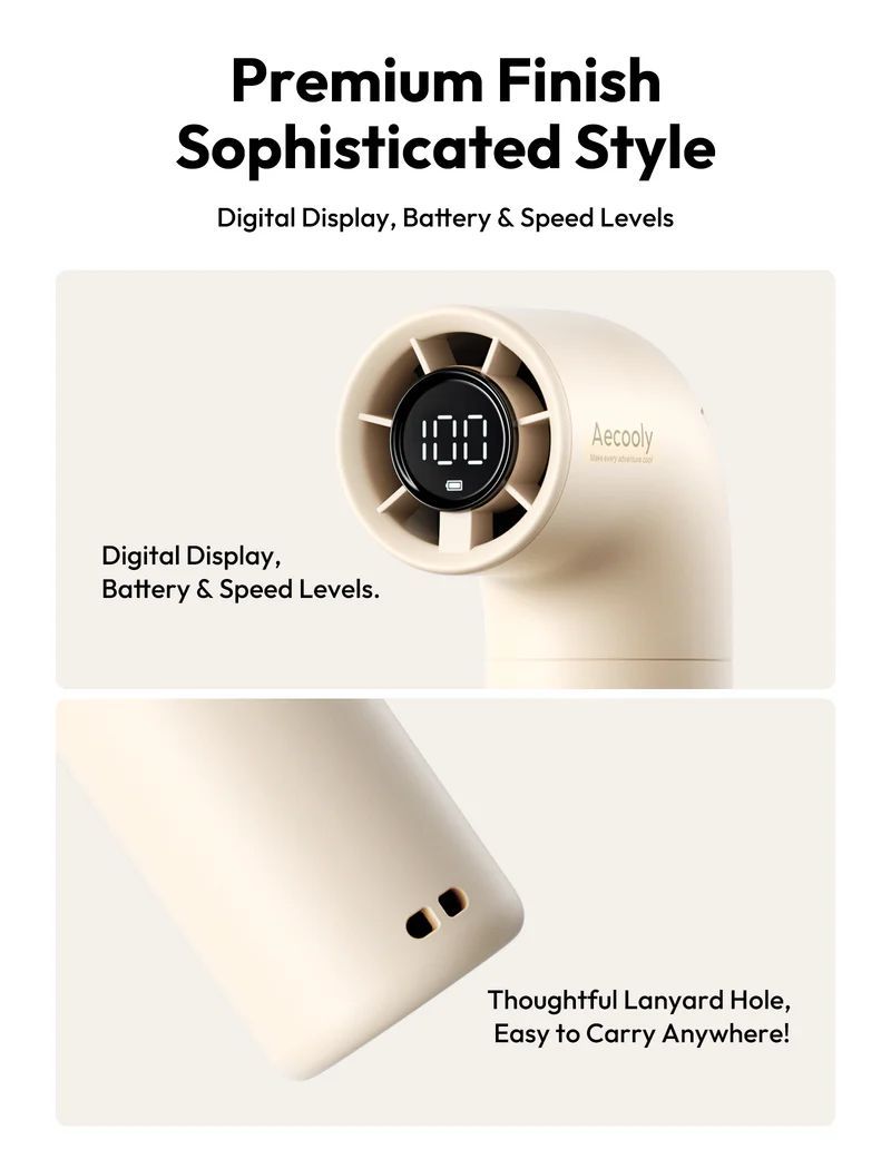 Aecooly Aero Handheld High-Speed Fan Beige