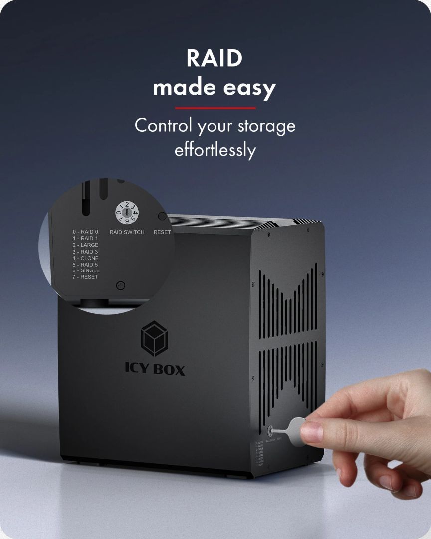 Raidsonic IcyBox RAID system for 5x 2.5"/3.5" SATA HDD/SSD