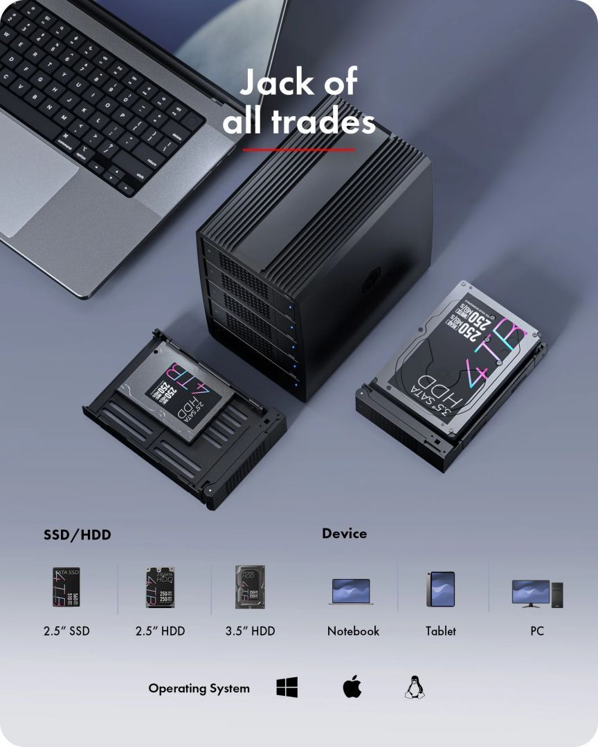 Raidsonic IcyBox RAID system for 5x 2.5"/3.5" SATA HDD/SSD