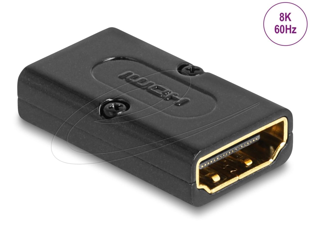 DeLock HDMI Adapter female to female 8K 60Hz metal Black DeLock HDMI Adapter female to female 8K 60Hz metal Black