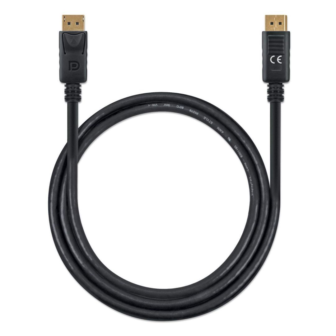 Manhattan 8K@60Hz DisplayPort 1.4 male/male Cable 1m Black