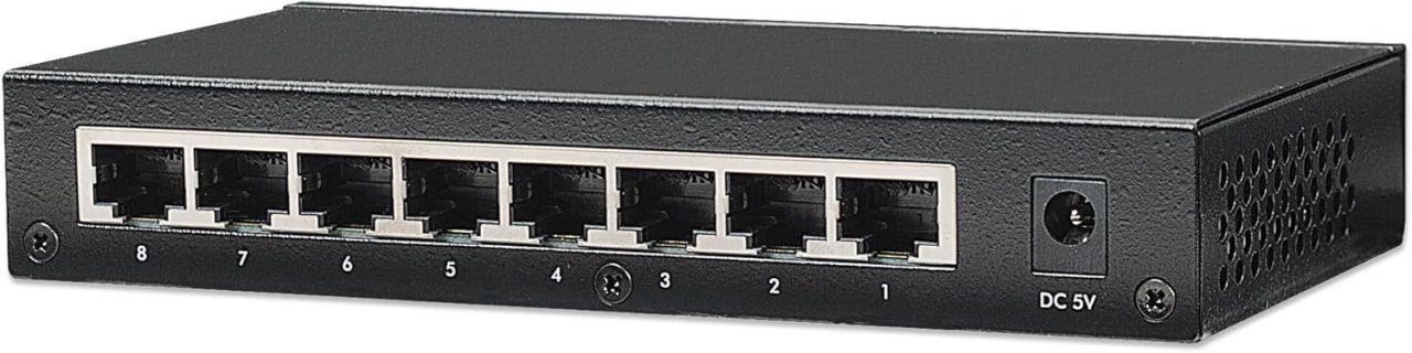Intellinet 8-Port Switch Black