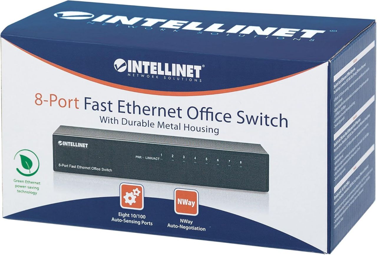 Intellinet 8-Port Switch Black