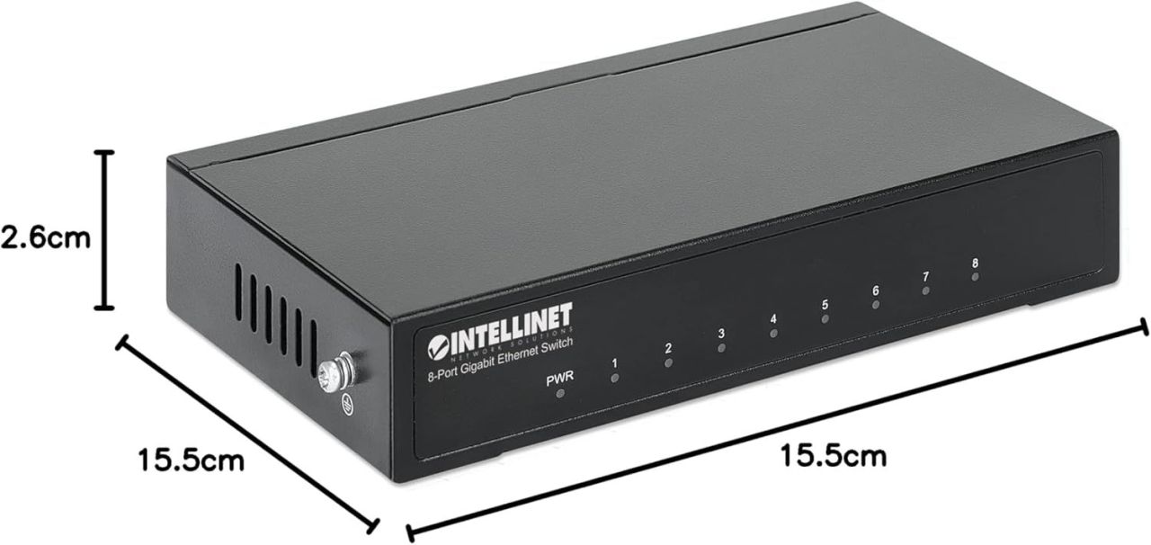 Intellinet 8-Port Switch Black Intellinet 8-Port Switch Black