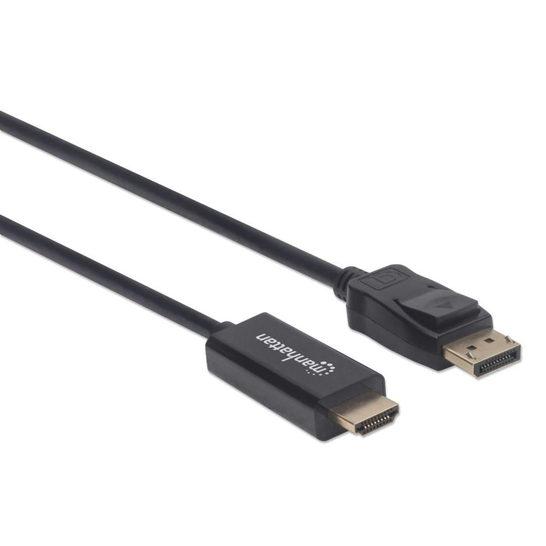 Manhattan 4K@60Hz DisplayPort 1.2 to HDMI 1.2 male/male Cable 1,8m Black Manhattan 4K@60Hz DisplayPort 1.2 to HDMI 1.2 male/male Cable 1,8m Black