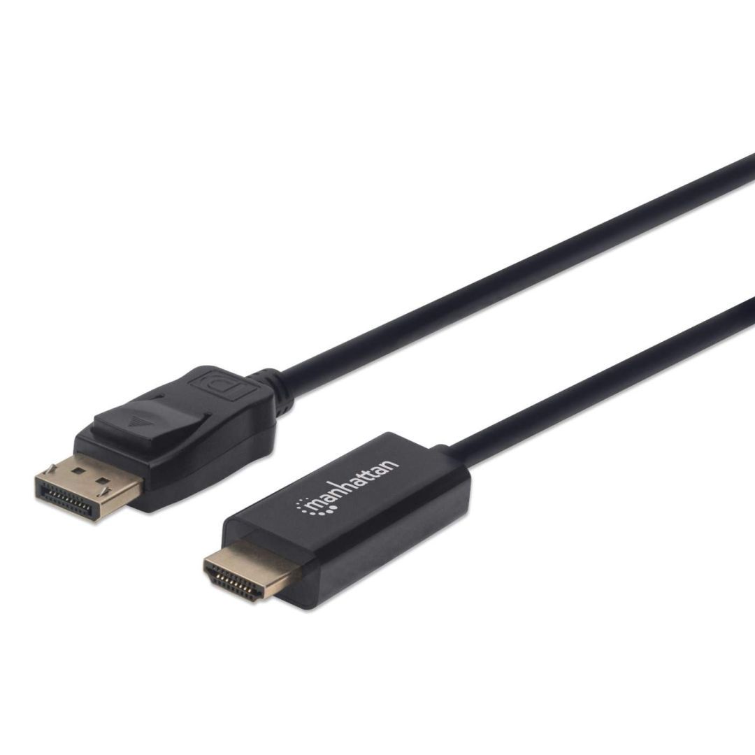 Manhattan 4K@60Hz DisplayPort 1.2 to HDMI 1.2 male/male Cable 1m Black Manhattan 4K@60Hz DisplayPort 1.2 to HDMI 1.2 male/male Cable 1m Black