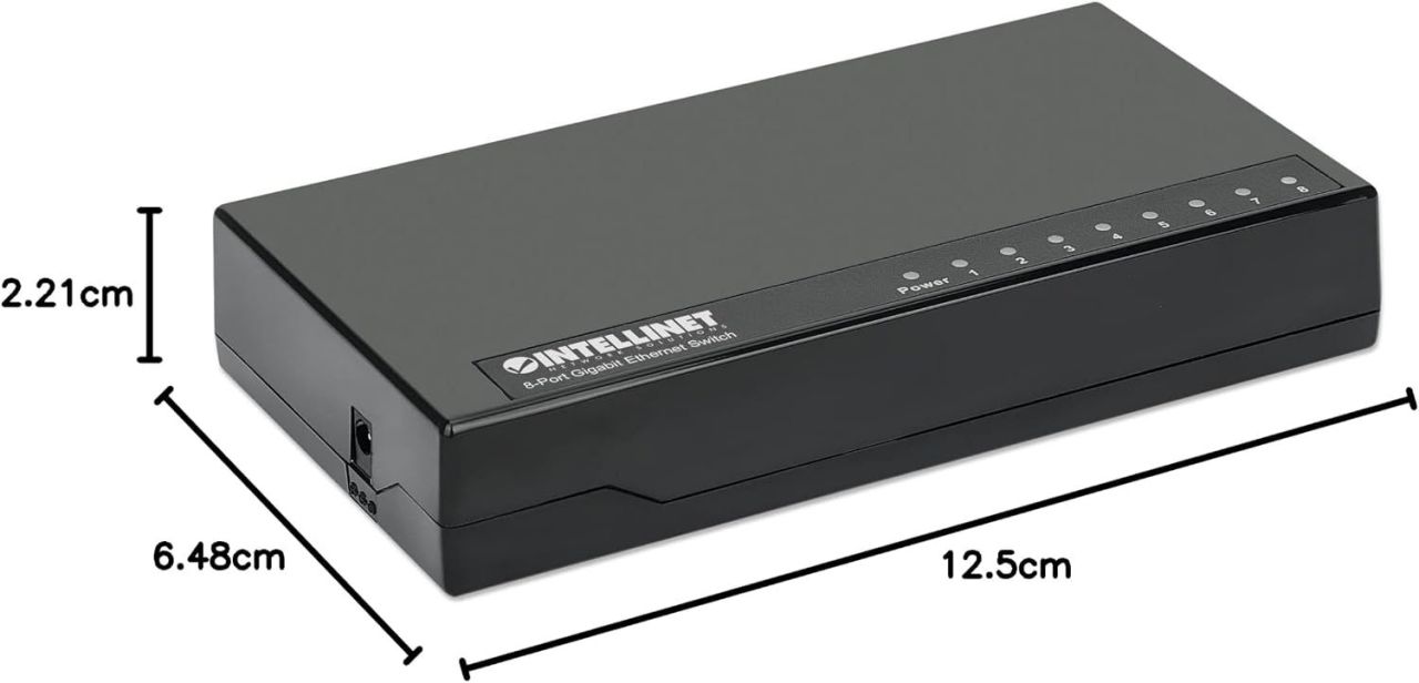 Intellinet 8-Port Switch Black Intellinet 8-Port Switch Black