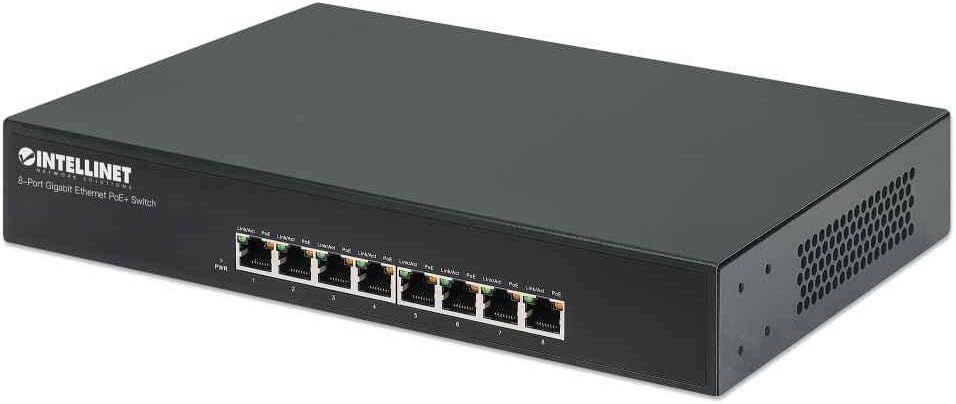 Intellinet 8-Port PoE Switch Black Intellinet 8-Port PoE Switch Black