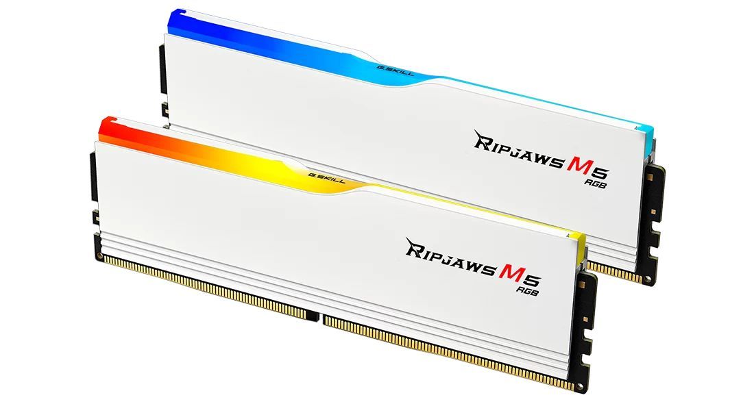 G.SKILL 48GB DDR5 6000MHz Kit(2x24GB) Ripjaws M5 RGB White G.SKILL 48GB DDR5 6000MHz Kit(2x24GB) Ripjaws M5 RGB White