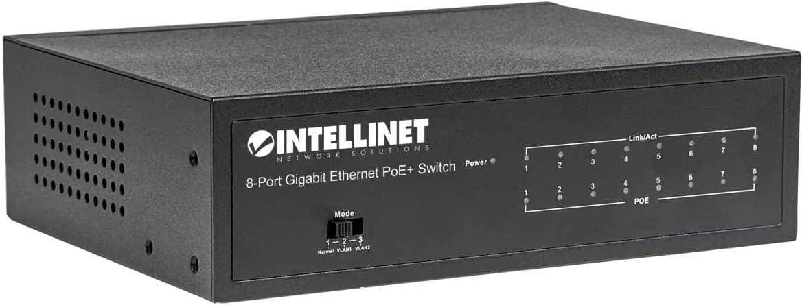 Intellinet 8-Port PoE Switch Black Intellinet 8-Port PoE Switch Black